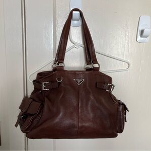 Brand new brown leather Prada bag